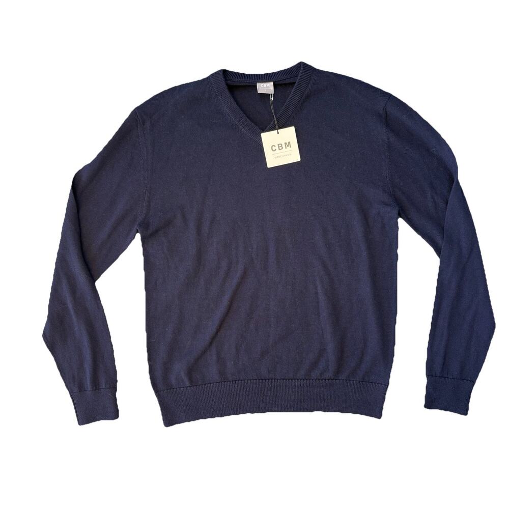 CBM Frederik Sweater dark Blue Size Large Women’s V Neck Pullover MSRP: $400